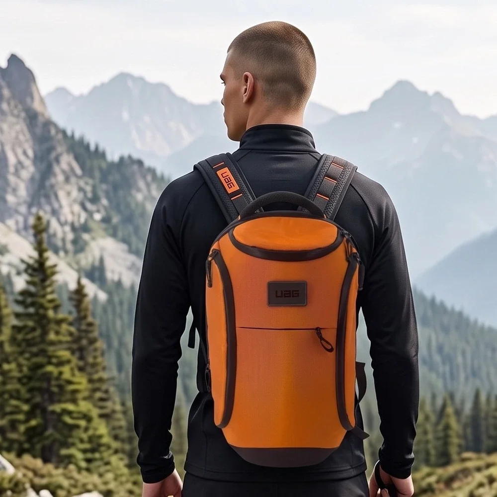 UAG Urban Armor Gear Standard Issue Backpack Orange Black Laptop Bag Rugged
